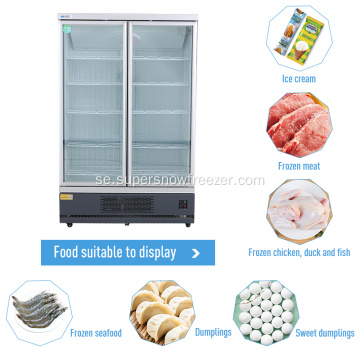 Kommersiell Tillbaka Storage Ice Cream Freezer Showcase